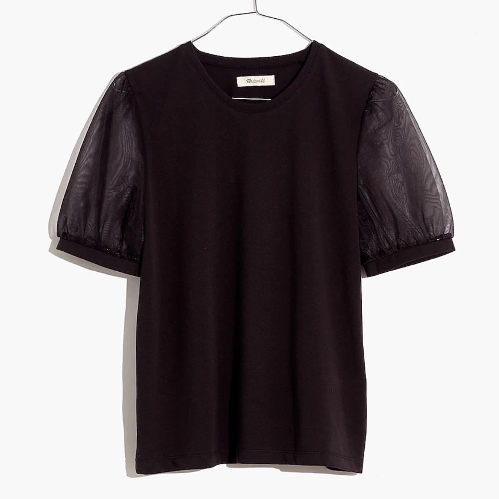 Madewell Sheer Sleeve Knit Top